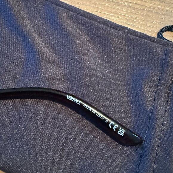 Versace NWT VE1295 1433 Black Matte Pilot Unisex Eyeglasses - Picture 10 of 12